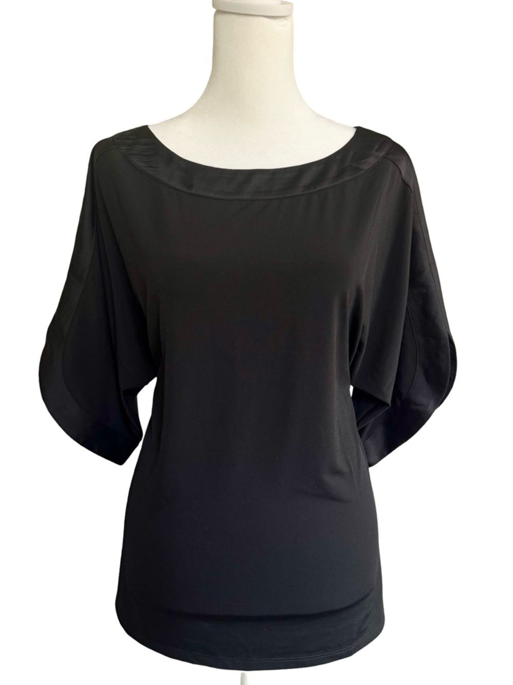 NWT Chico's Black Dolman-Sleeve Women's Top - Picture 2 of 7